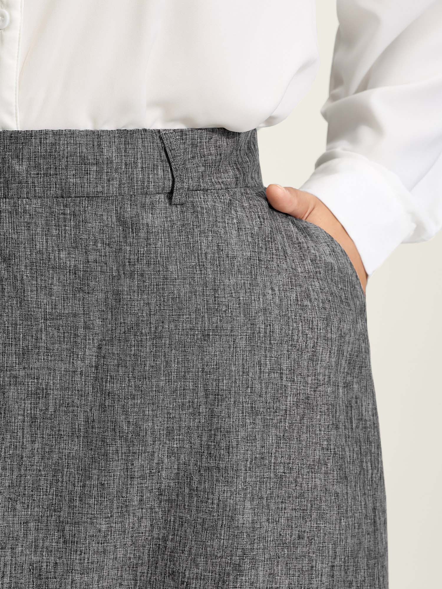 Textured Flared Solid Maxi Skirt