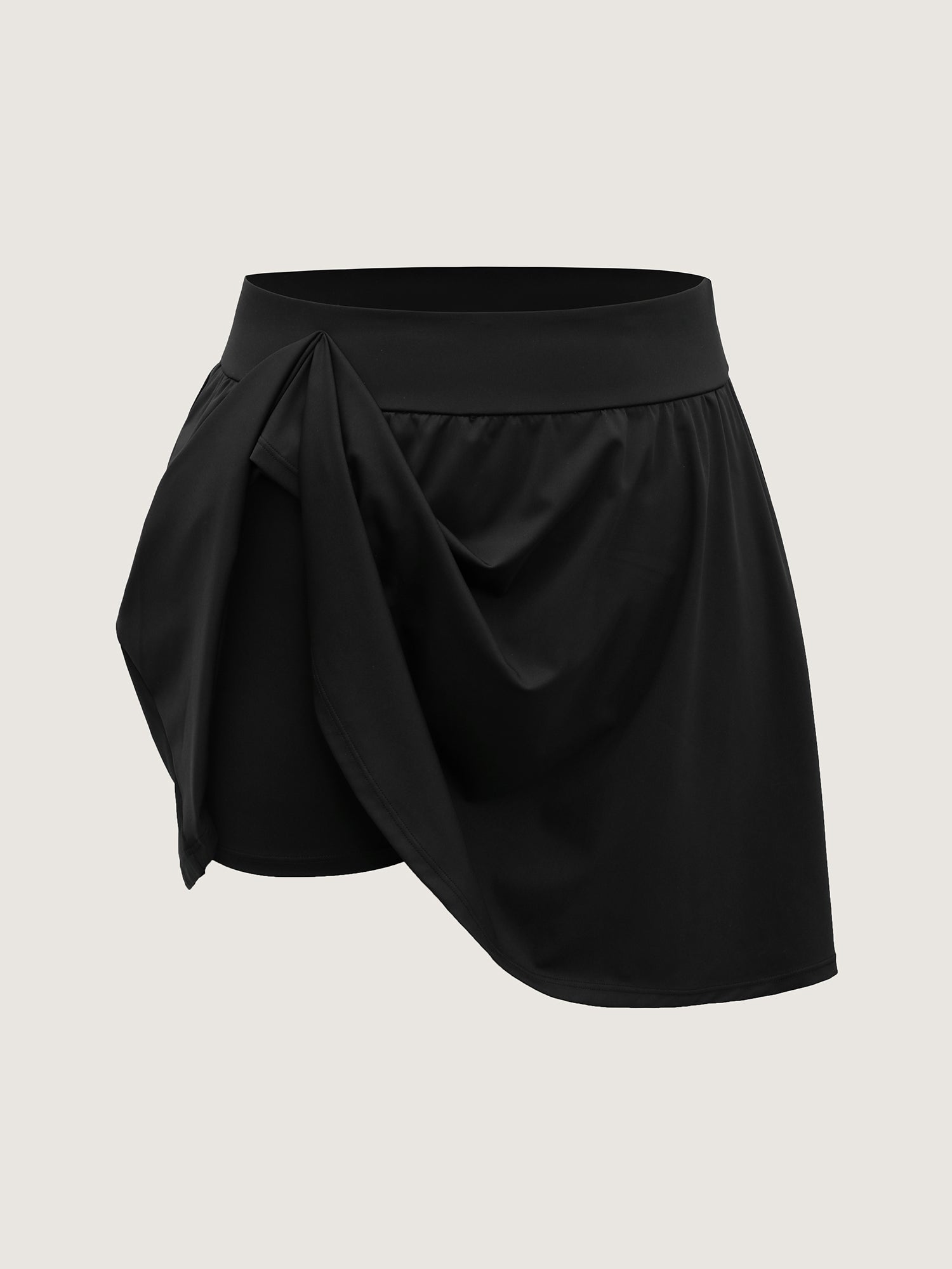 Wide Stretchy Waist Flared Midi Skirt