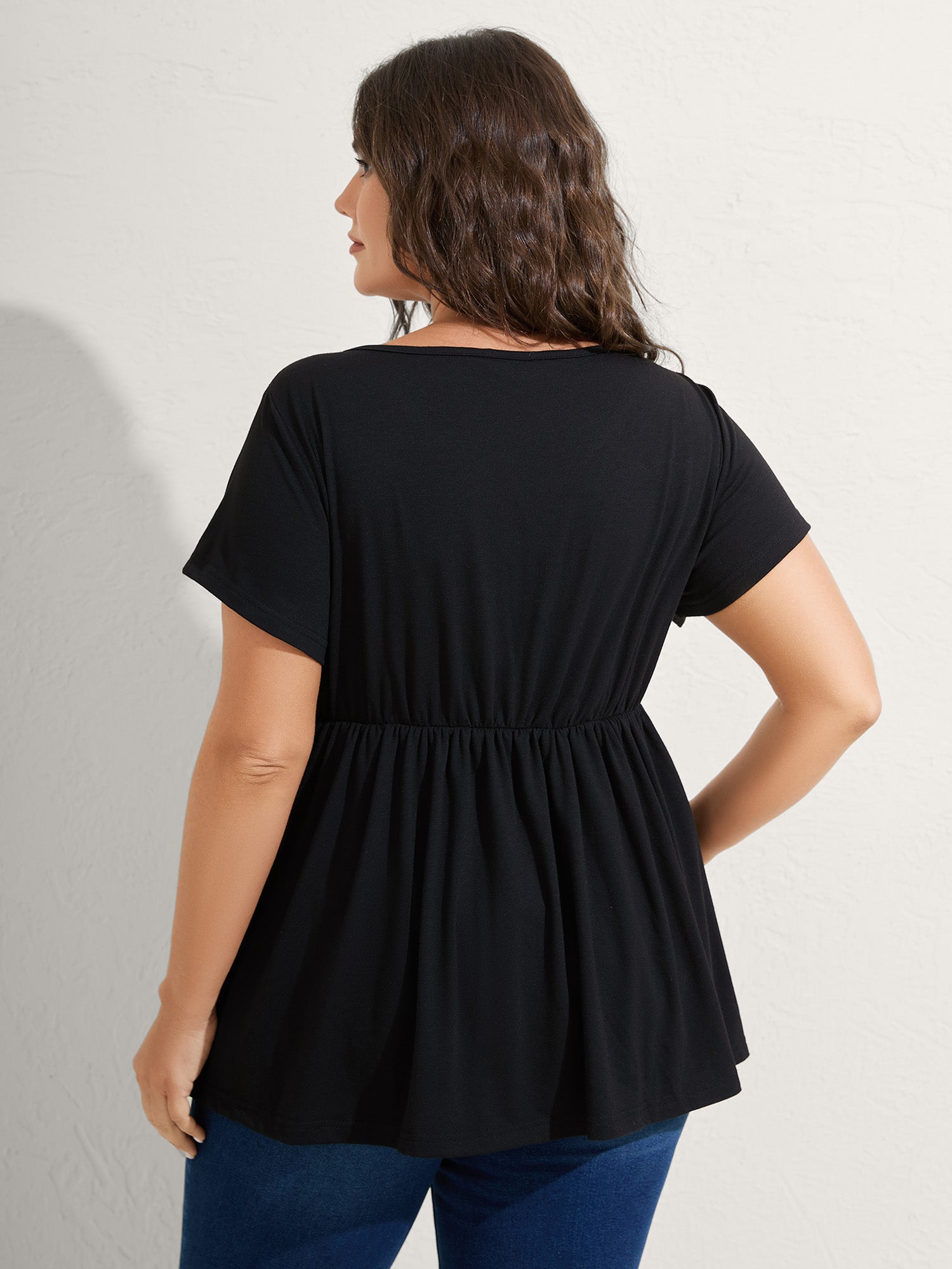 Color Floral Embroidery Lace Knit Top