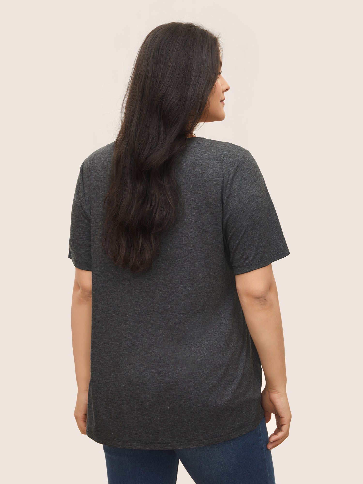 Graphic Mom Embroidered Ditsy Floral T-shirt