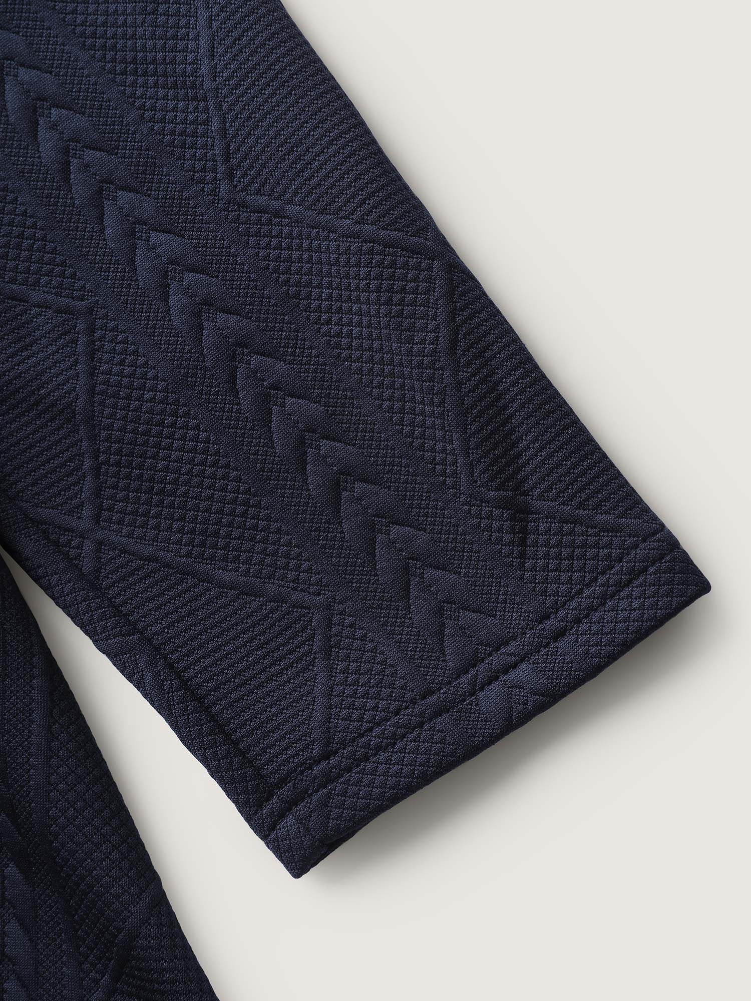 Textured Waist-Defining Solid Blazer