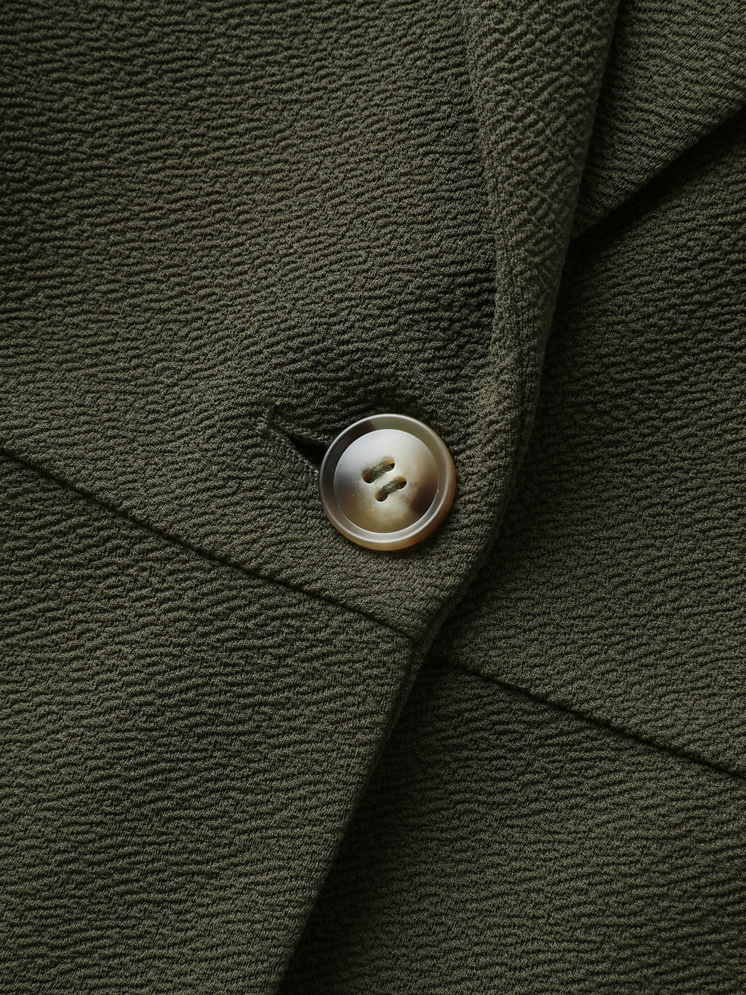 Stretchy Textured Cinched Flared Waist Blazer