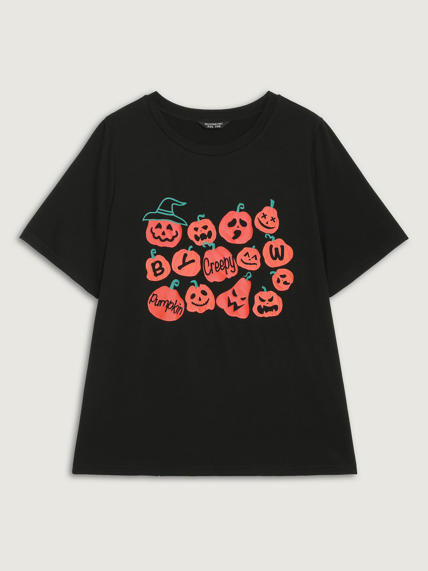 Creepy Pumpkins Stretchy Solid T-Shirt