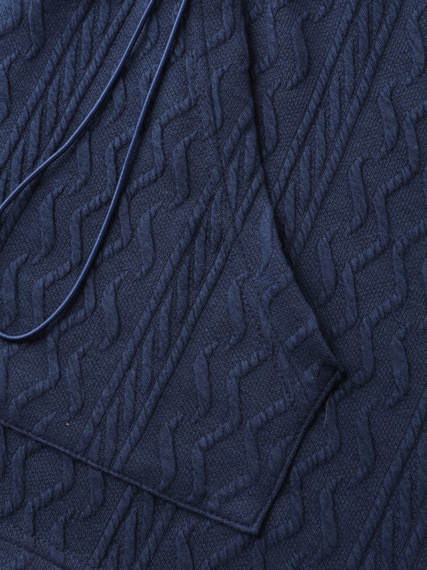 Textured Zipper Drawstring Hooded Jacket