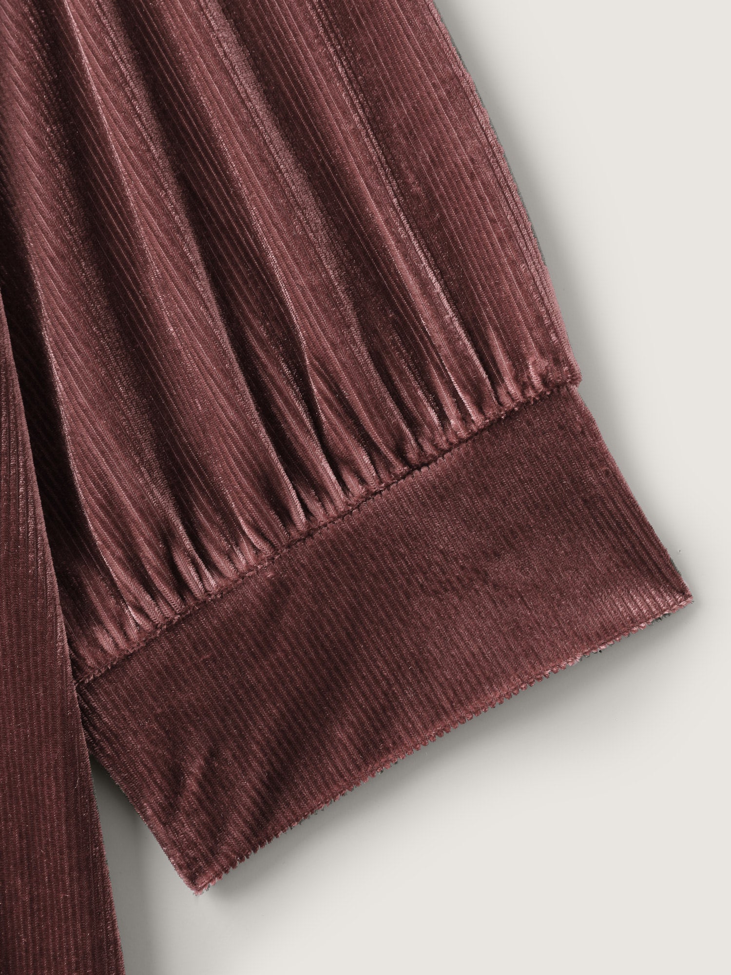 Velvet Textured Drape V-Neck Top