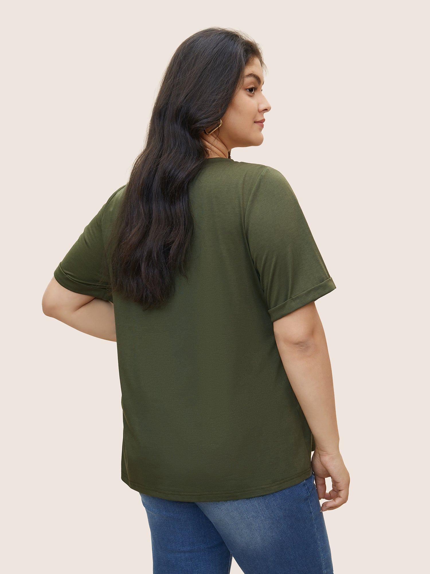 Cactus Print Crew Neck T-shirt