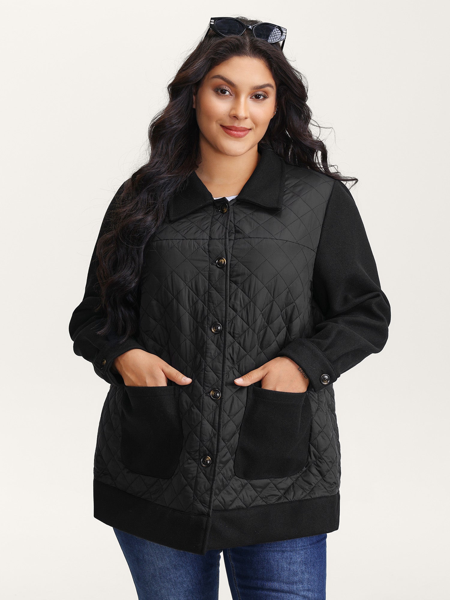 Pockets Contrast Puffer Parka