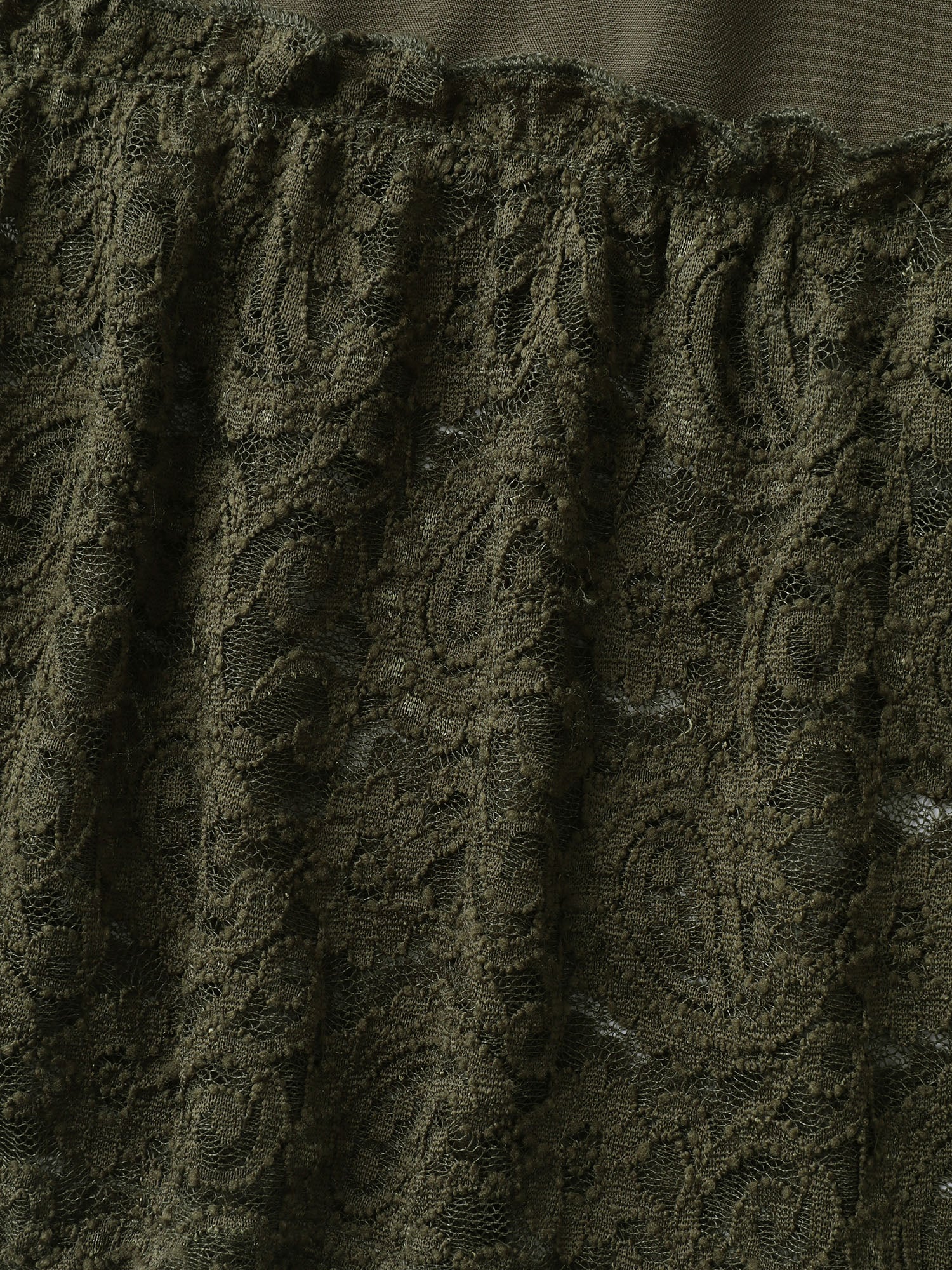 Lace Trim Flowy Tiered Maxi Skirt