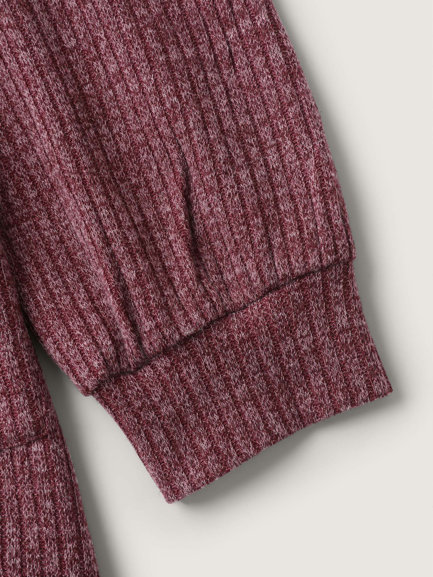 Heather Stretchy Textured Pockets Cardigan