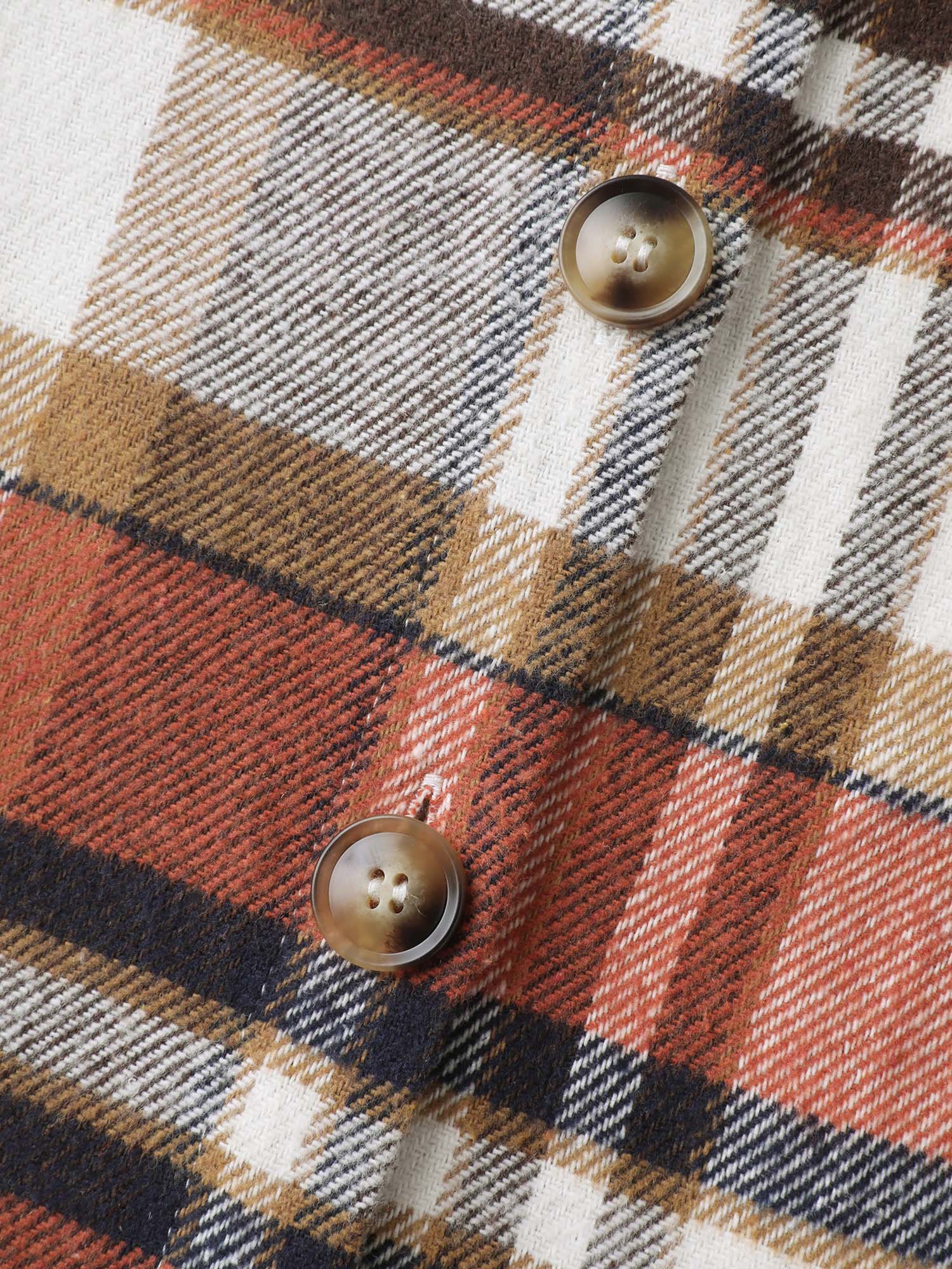 Plaid Print Color Contrast Hooded Vest