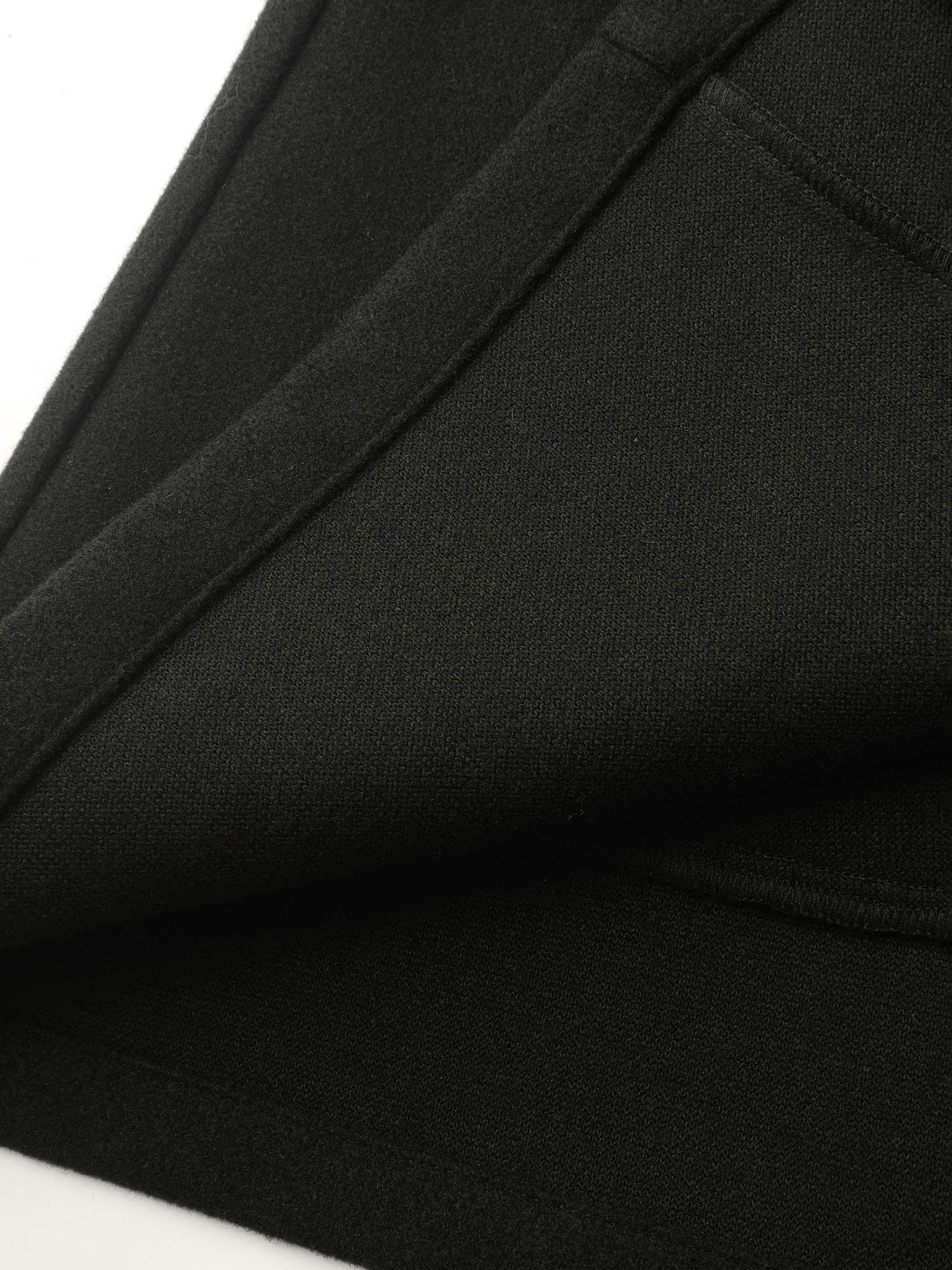 Floral Embroidered Sleeve Slant Pockets Coat