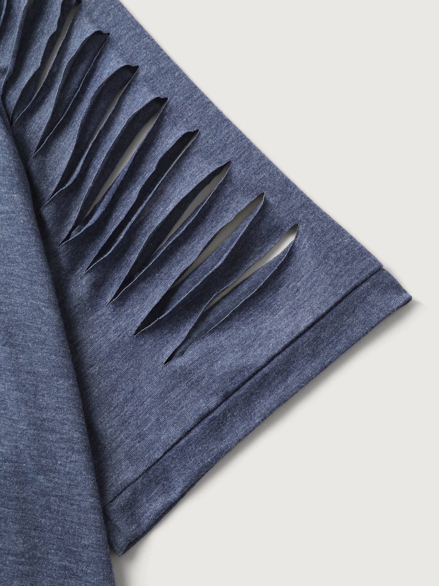 Cut-Out Sleeve V Neck T-Shirt