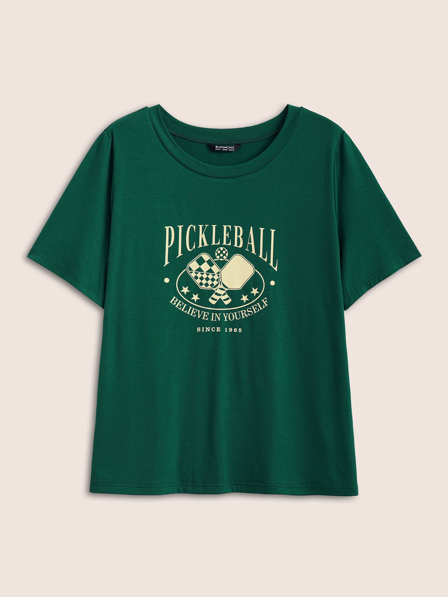 Letter Print Crew Neck T-shirt