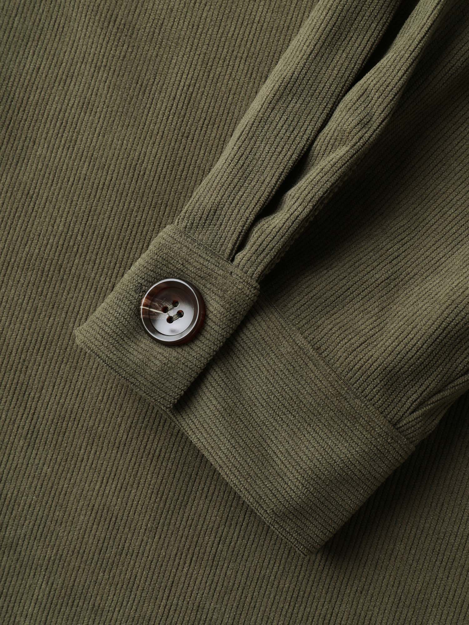 Hooded Button-Front Pockets Jacket