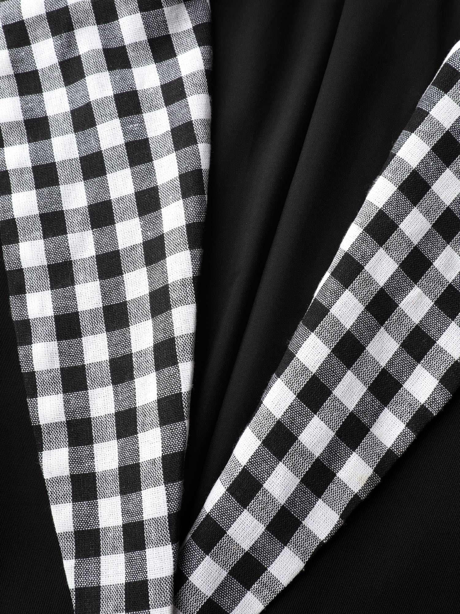Checkered Contrast Button Blazer