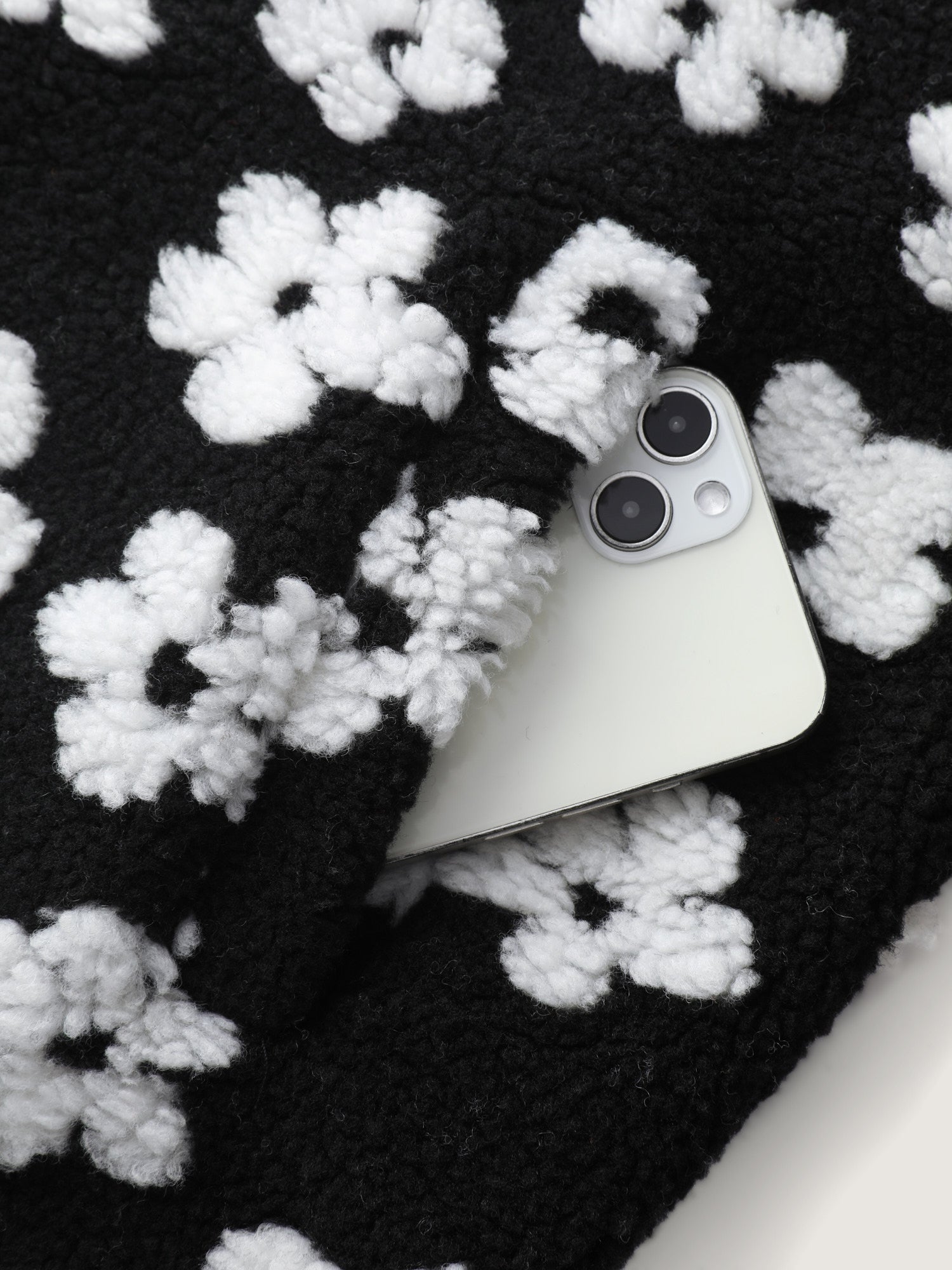 Floral Print Plush Reversible Vest