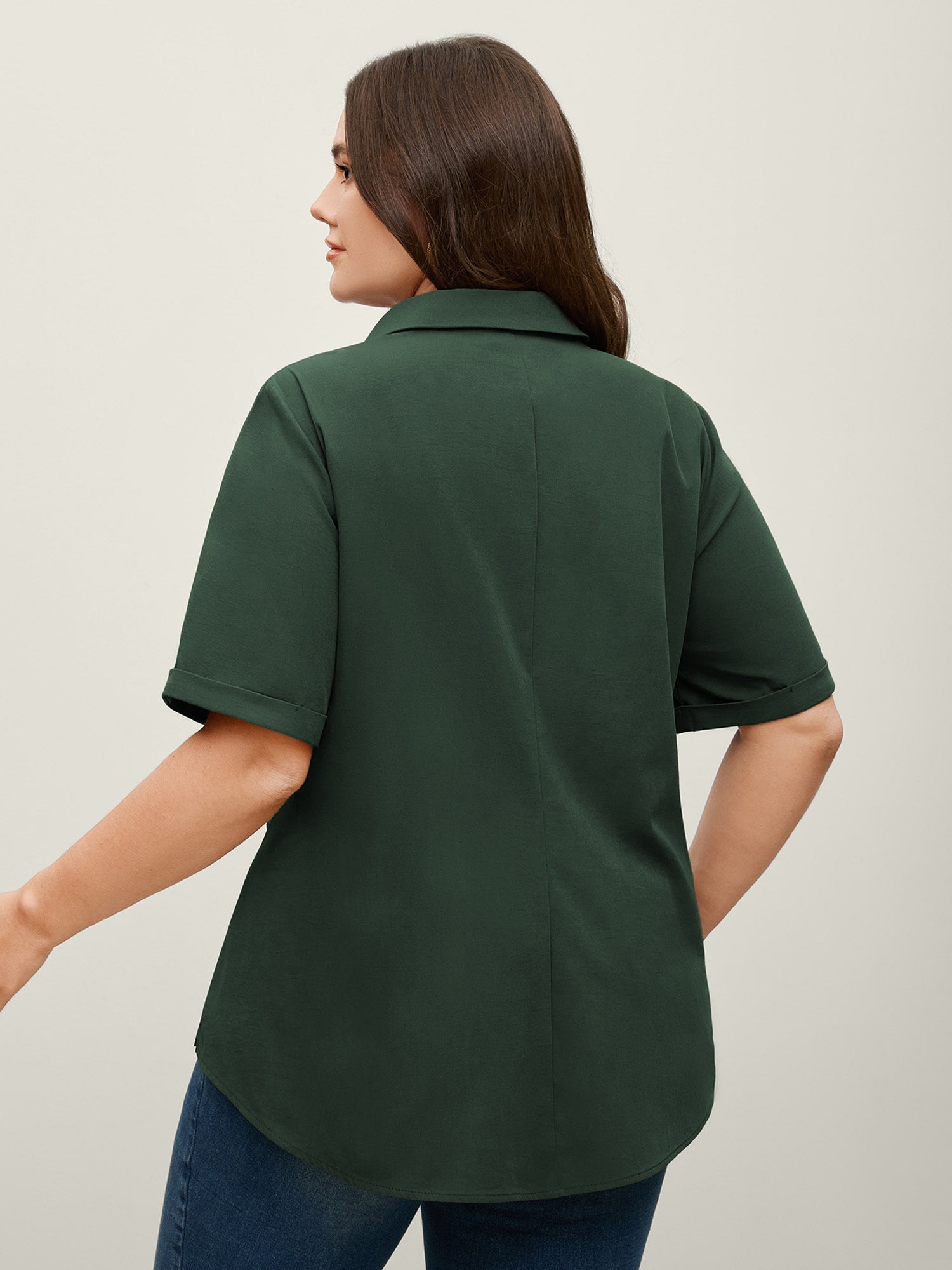 Knotted Front Asymmetrical Hem Blouse