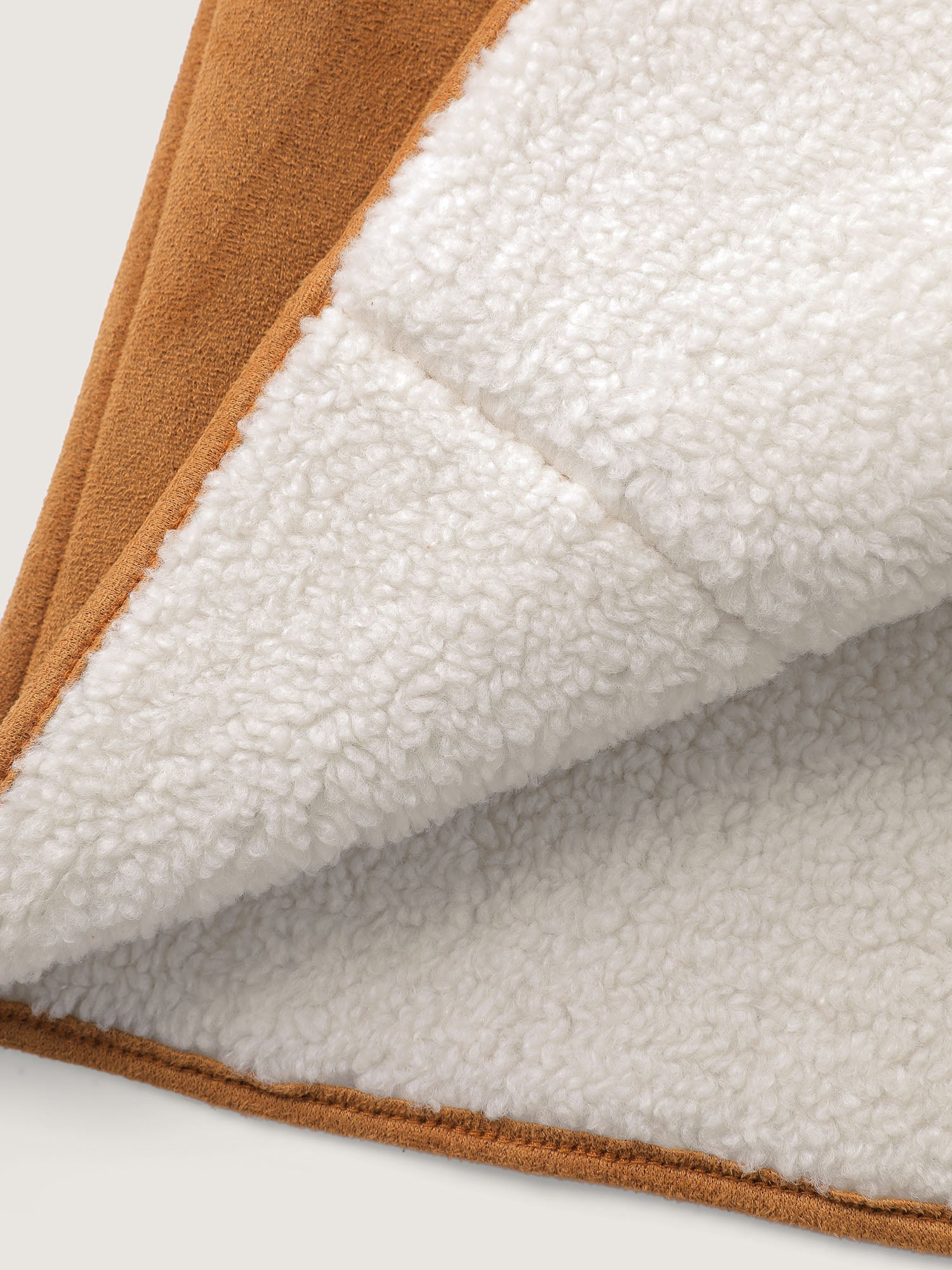 Fluffy Contrast Buttons Quilted Jacket