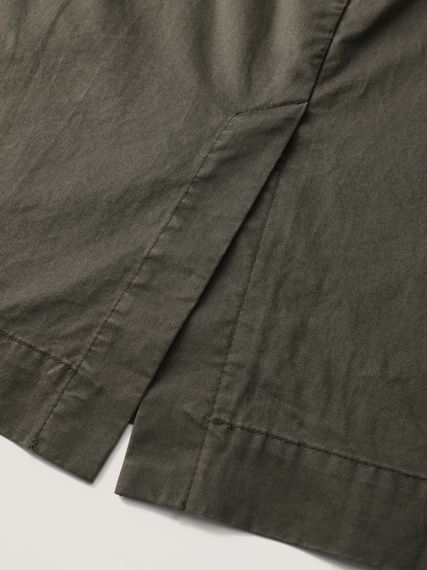 Vintage Thread Spliced Slit Midi Skirt